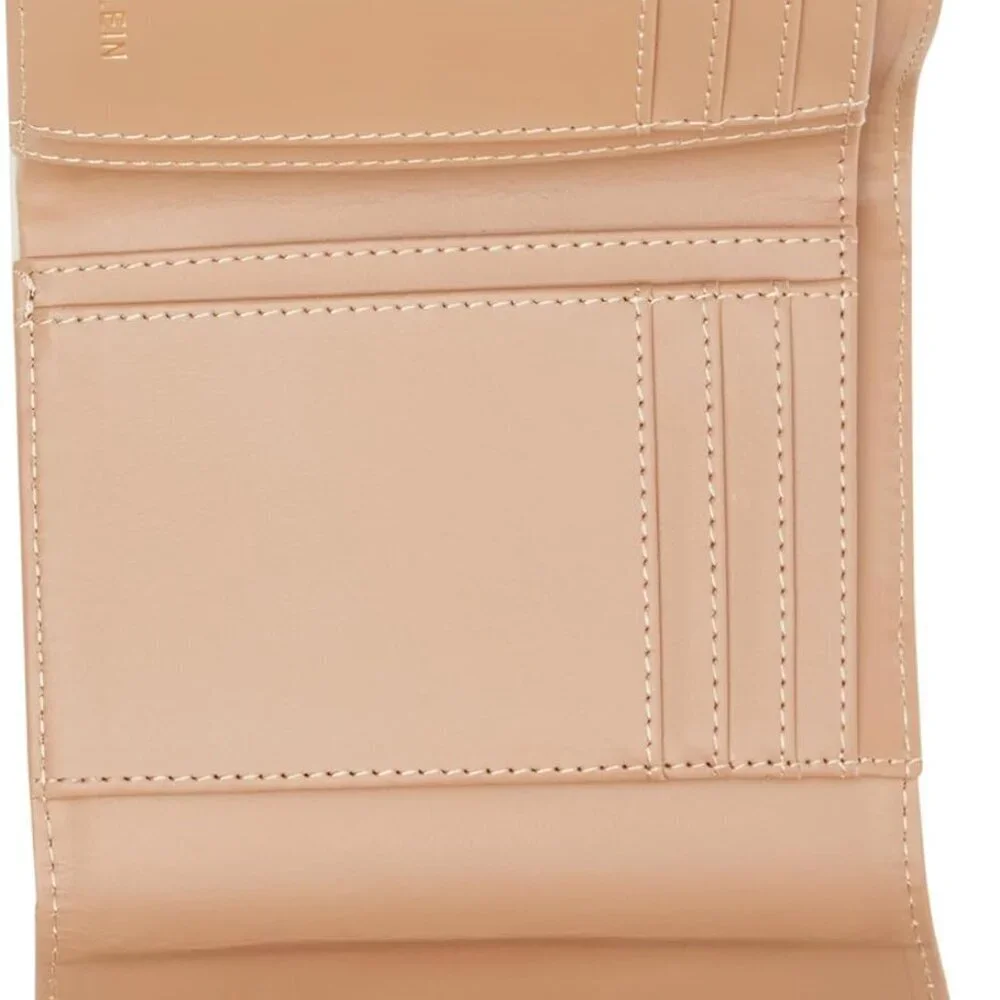 Medium Flap Wallet PVC Interior Card Slots Compact Womens Everyday Use